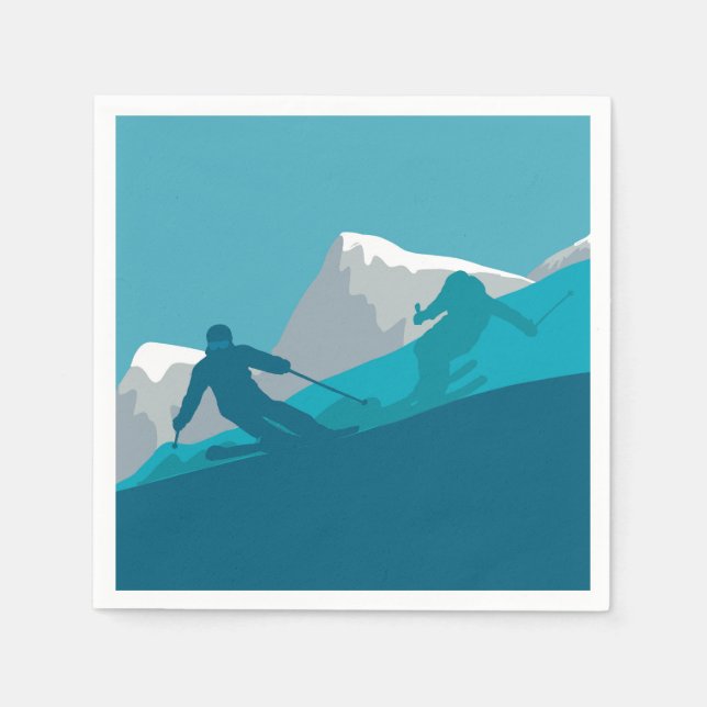 All Mountain Skiing   Napkins (Front)