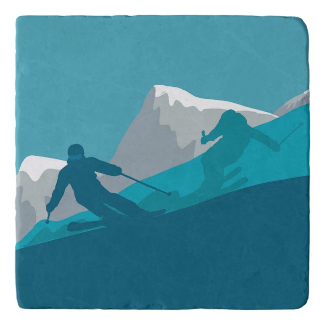 All Mountain Skiing  Trivet (Front)