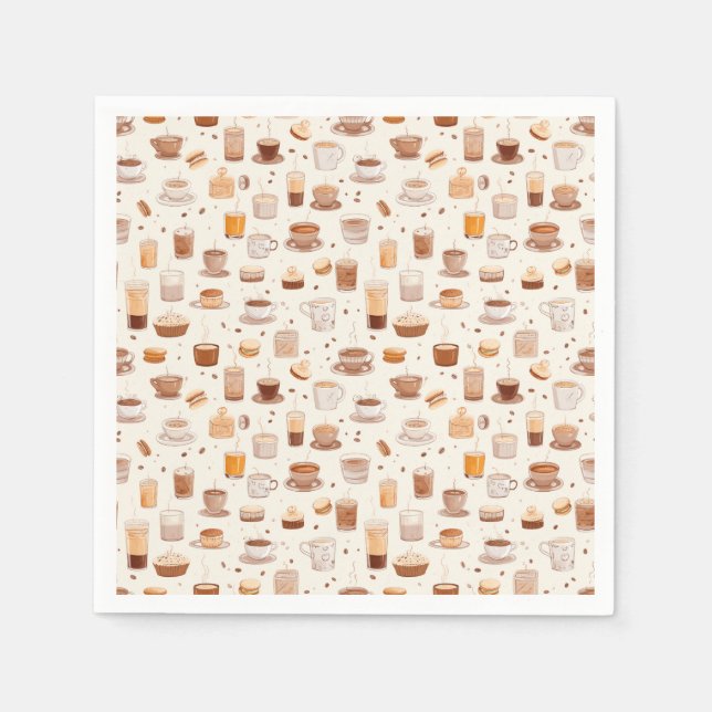 All My Coffee Patchwork Quilt Pattern No5 Napkins (Front)