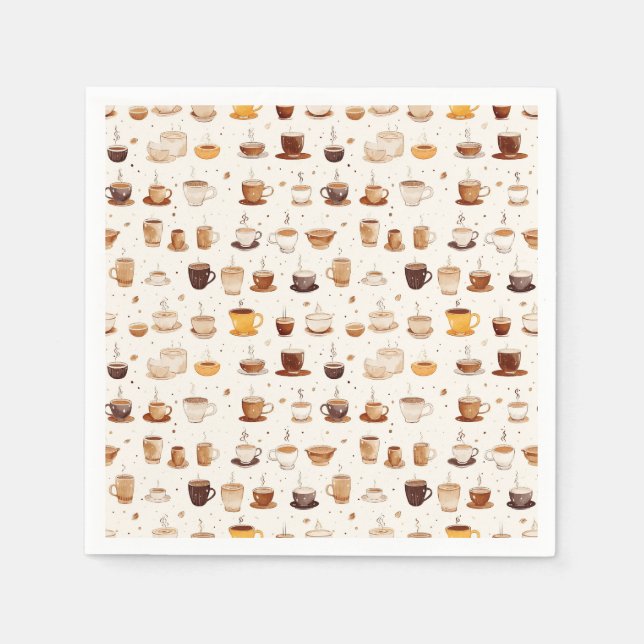 All My Coffee Patchwork Quilt Pattern No7 Napkins (Front)