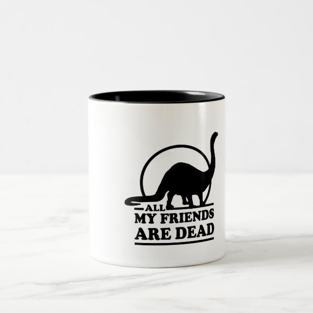 All My Friends Are Dead Two-Tone Coffee Mug (Center)