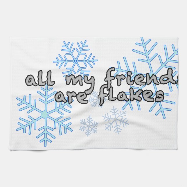 All My Friends Are Flakes Towel (Horizontal)