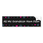 All My Grandkids-Grandchildren Have Paws Bumper Sticker