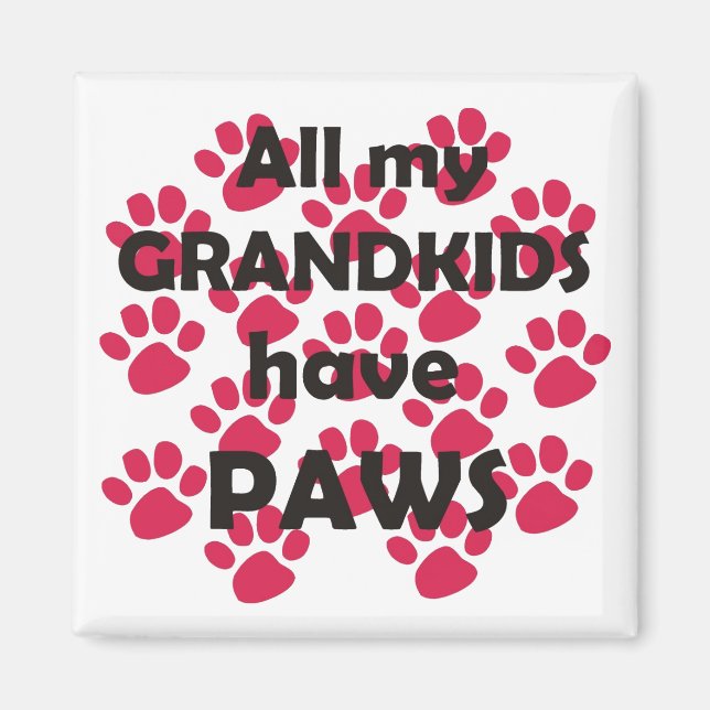 All My Grandkids Have Paws Magnet (Front)