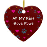 All My Kids-Children Have Paws Ceramic Ornament