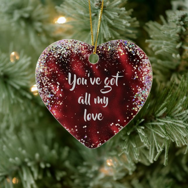 All my Love Affirmation Reminder Ceramic Ornament (Tree)