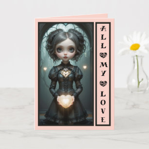 All My Love cute customizable valentines card
