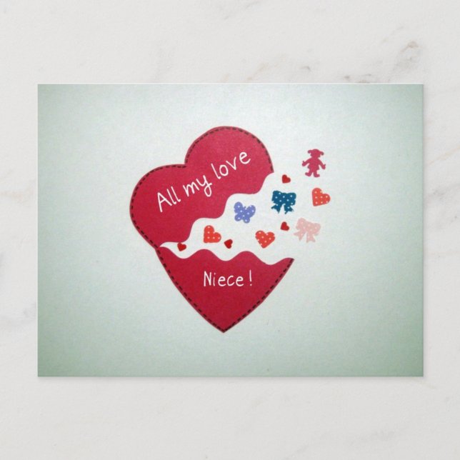 All my love Niece! Postcard (Front)