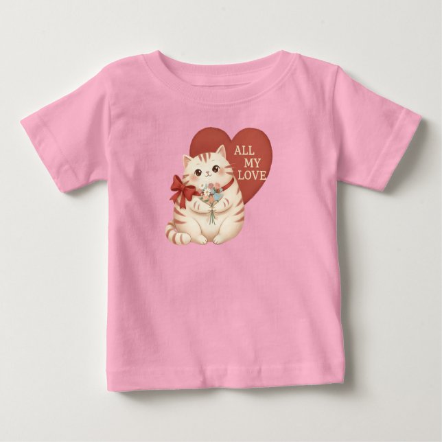 All My Love Tabby Cat Baby T-Shirt (Front)
