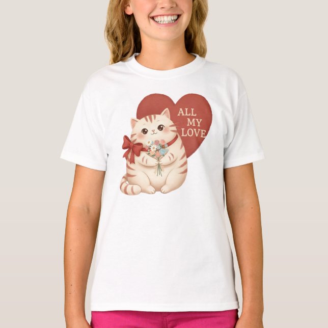 All My Love Tabby Cat T-Shirt (Front)