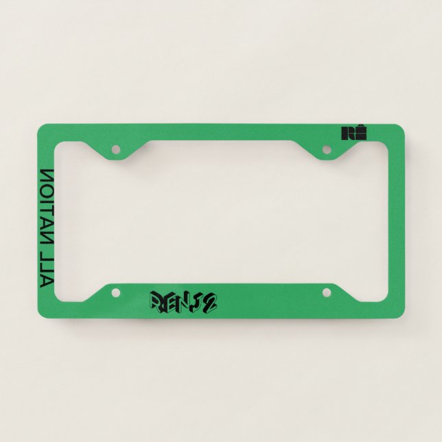 All Nation License Plate Frame (Front)
