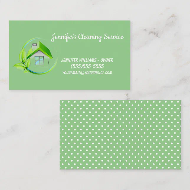 All Natural Cleaning Service Business Card Zazzle