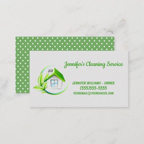 All Natural Cleaning Service Business Card