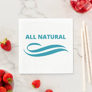 All Natural Minimalist Eco-Friendly Design in Teal Napkins