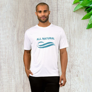 All Natural Minimalist Eco-Friendly Design in Teal T-Shirt