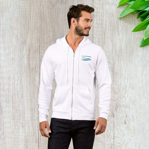 All Natural Saying Mens Full_Zip Hoodie