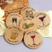 All-Natural Unique Party Favor Wooden Nickels (Front)