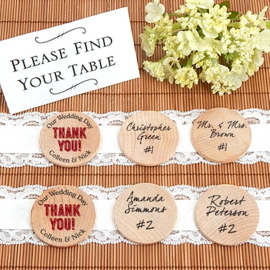 All-Natural Unique Party Favor Wooden Nickels (Front)