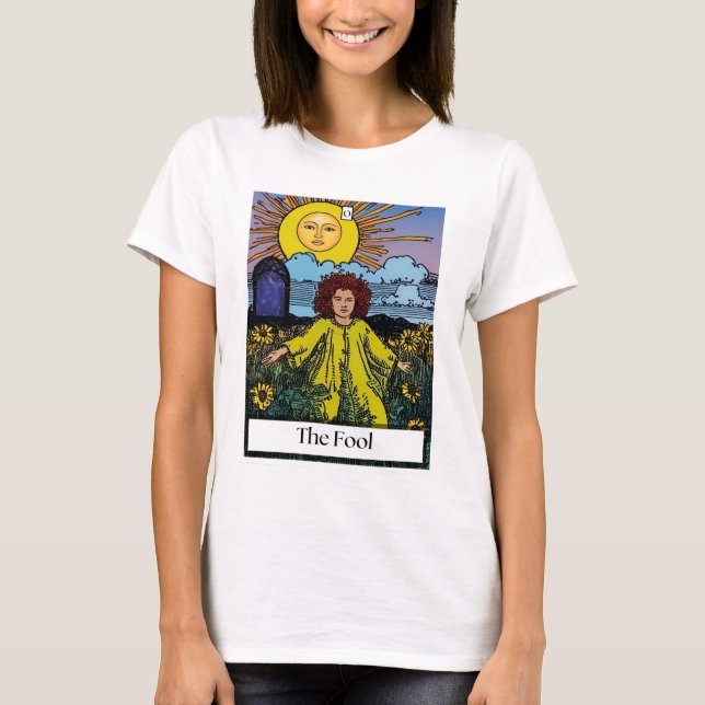 All New "The Fool" Tarot Card Design T-Shirt (Front)