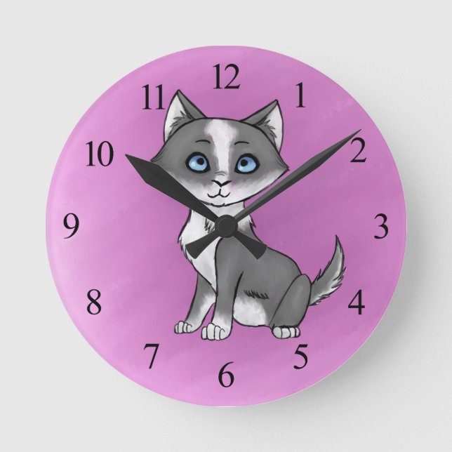 All Nine Lives Round Clock (Front)