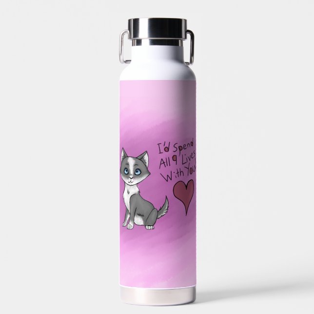 All Nine Lives Water Bottle (Front)
