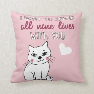 All nine lives with you Romantic cat Valentines