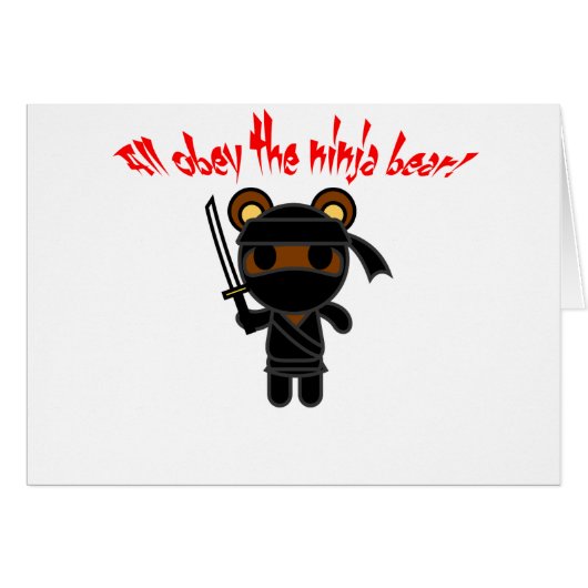 All Obey the Ninja Bear Cards (Front Horizontal)