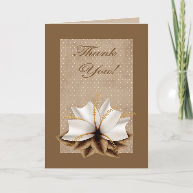 All Ocassion Fall  Flower  Thank You Note Card (Front)