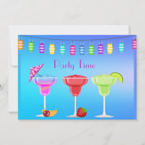 ALL OCCASION BEACH COCKTAIL PARTY INVITATION blue