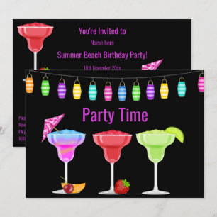 ALL OCCASION BEACH COCKTAIL PARTY INVITATION NAVY