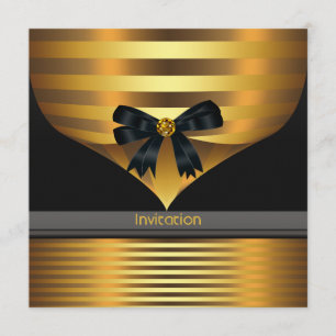 All Occasion Black Gold Party Invitation Template