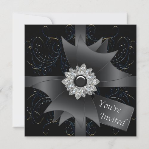 All Occasion Black Invitation Template