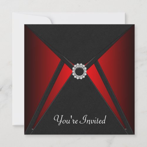 All Occasion Black Red Invitation Template