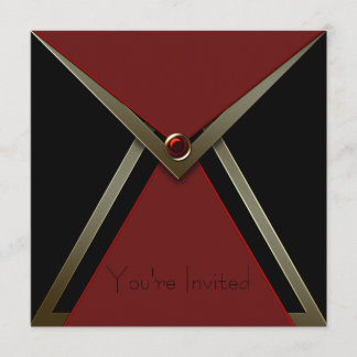 All Occasion Black Red Invitation Template