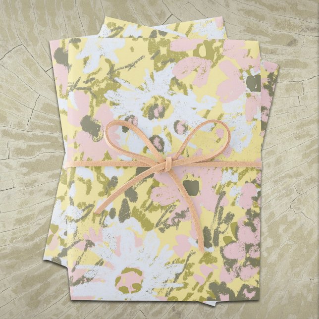 All Occasion Blush & Butter Floral Wrapping Sheets (Creator Uploaded)