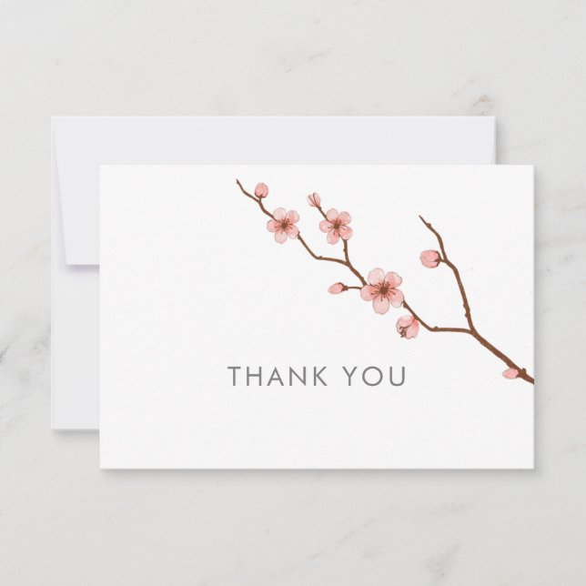 All Occasion Cherry Blossom Thank You Notecard (Front)