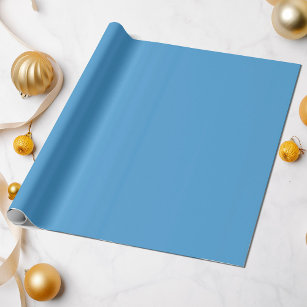 All Occasion Fresh Sky Blue Solid Color #4da1d7  Wrapping Paper