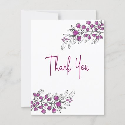 All Occasion Gratitude Purple Berries Leaves 