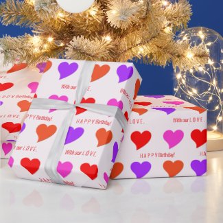 All-Occasion Personalized Fun and Colorful Hearts