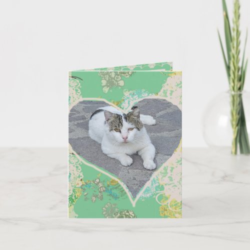 All Occasion Photo Floral Heart Frame Card