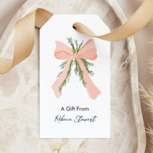 All Occasion Pink Bow A Gift From Personalized Tags
