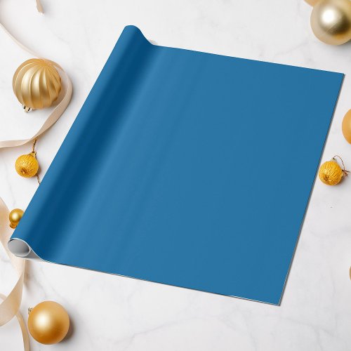 All Occasion Rich Blue Solid Color 0869a6 Wrapping Paper