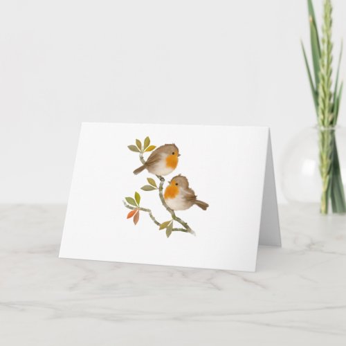 All Occasion Robin Birds Folded Card