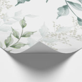 All Occasion Wrapping  Grayed Jade Green Botanical Wrapping Paper (Corner)