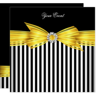 Black And Yellow Invitations Zazzle