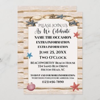 All Occasions Beach Invitation Version 3 by sharonrhea at Zazzle