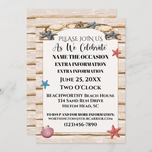 All Occasions Beach Invitation Version 3