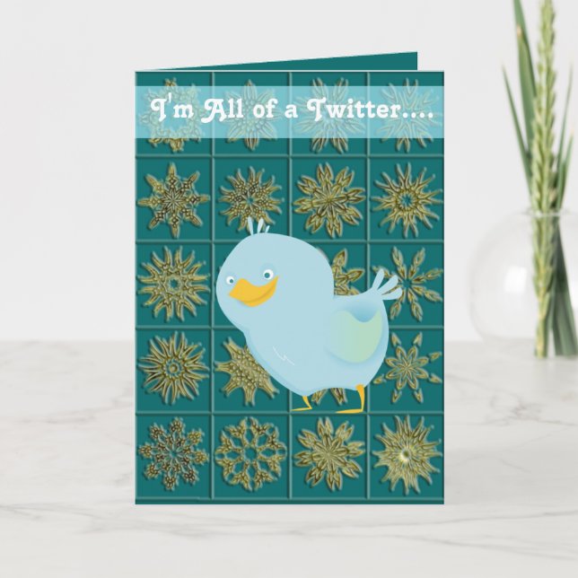 All of a Twitter Christmas Card. Holiday Card (Front)