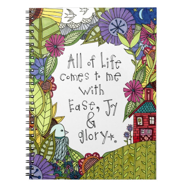 All of Life Comes to Me With EJG Notebook (Front)