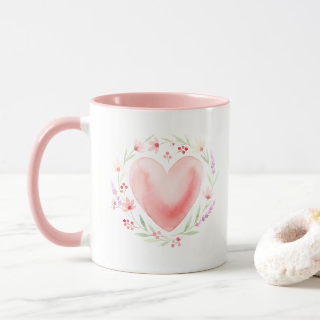 All of Me Loves You Personalized Valentine Mug (With Donut)